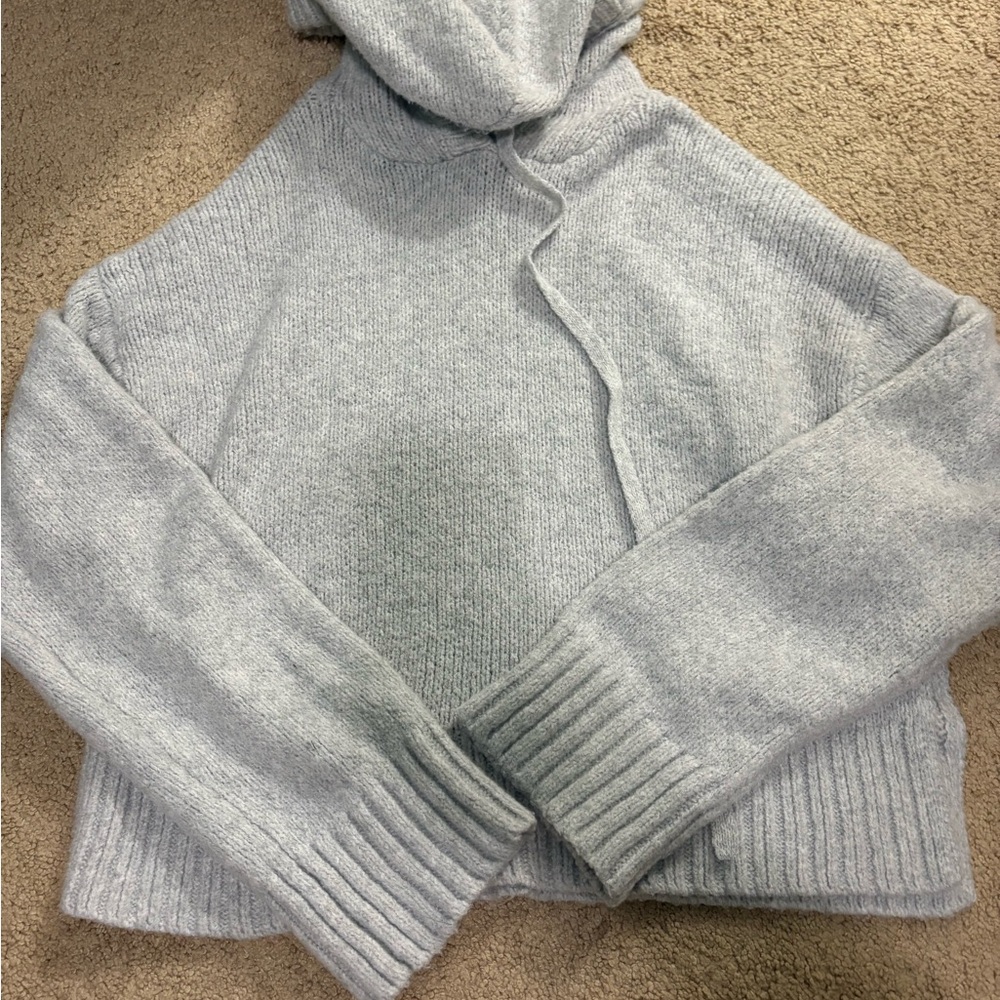 Hippie Rose Light Gray Cowl Neck Sweater
